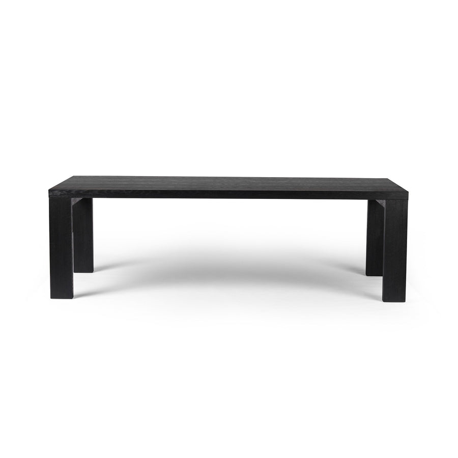 MILLIE  DRIFTED MATTE BLACK DINING TABLE