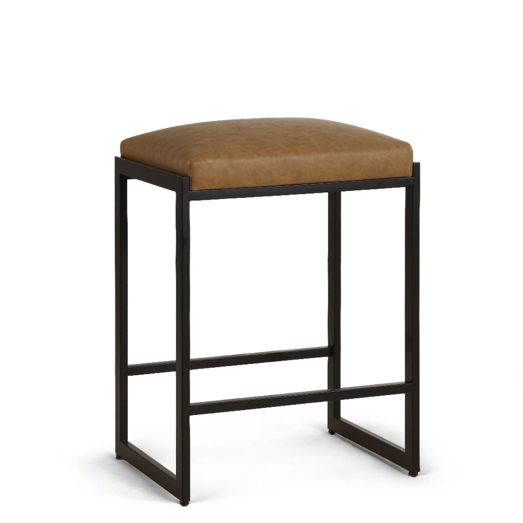 ATTICUS COUNTER STOOL: CAMEL, BLACK