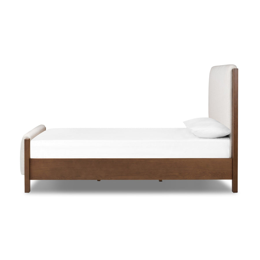 WILLEM OMARI NATURAL BOUCLE UPHOLSTERED BED