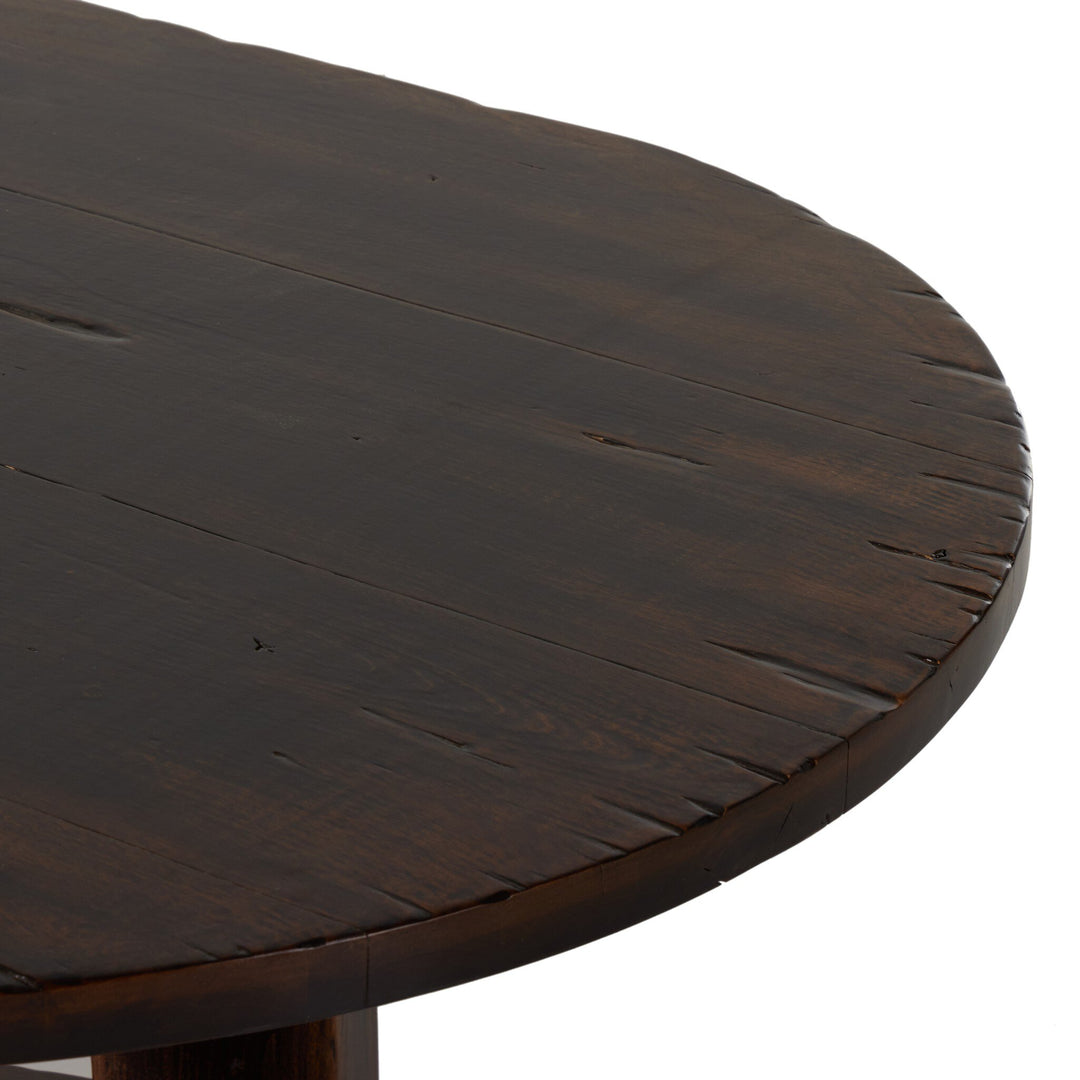 OVILLA DISTRESSED WALNUT DINING TABLE