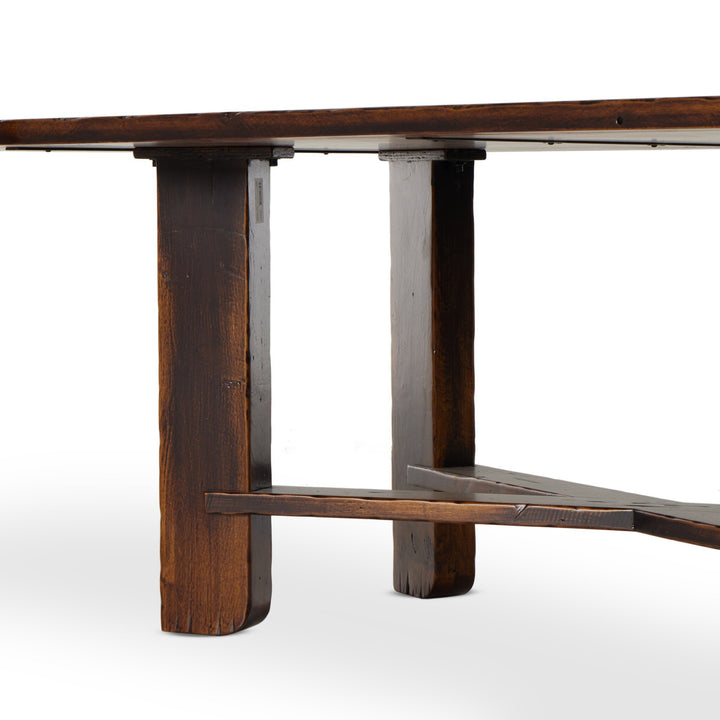 OVILLA DISTRESSED WALNUT DINING TABLE