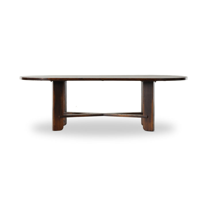 OVILLA DISTRESSED WALNUT DINING TABLE