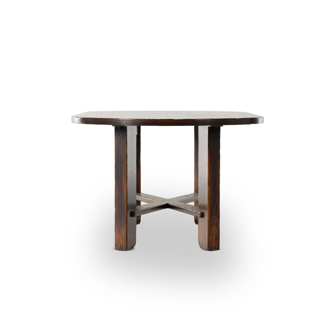 OVILLA DISTRESSED WALNUT DINING TABLE