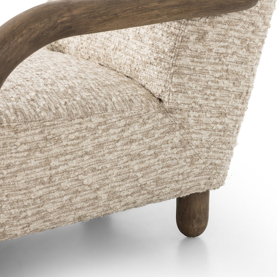 ANISTON BOUCLE UPHOLSTERED ARM CHAIR