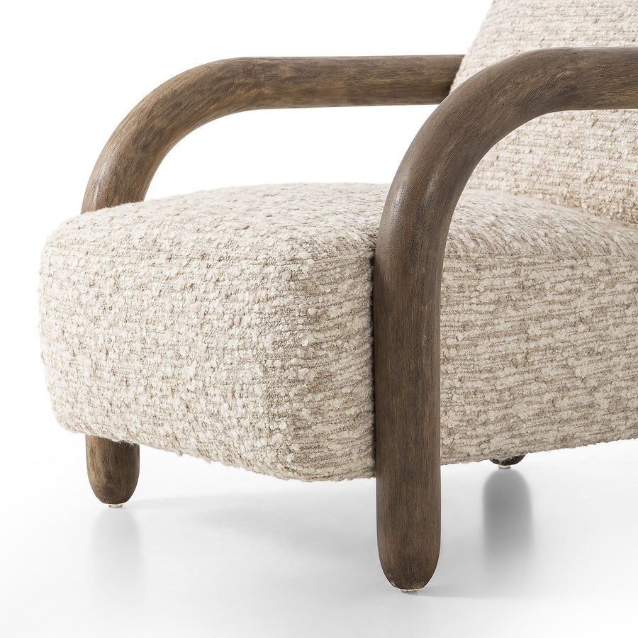 ANISTON BOUCLE UPHOLSTERED ARM CHAIR