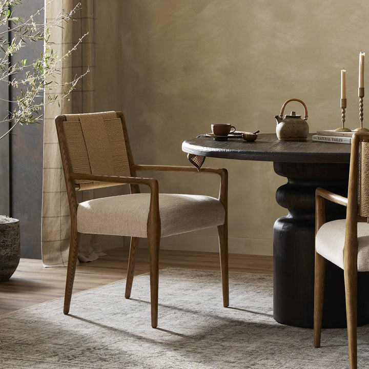 ROTHLER DINING ARMCHAIR: ALCALA WHEAT