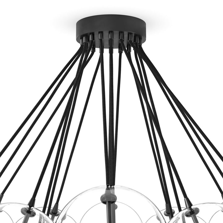 CLOUD GLASS GLOBE 19 LT. CHANDELIER