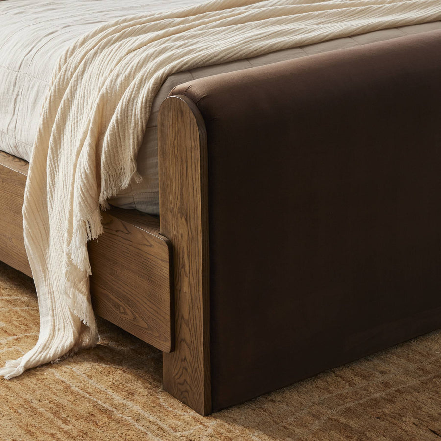 SLOANE COCOA VELVET BED