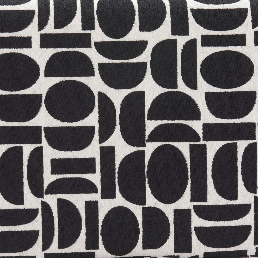 BLACK & WHITE GEO BENCH