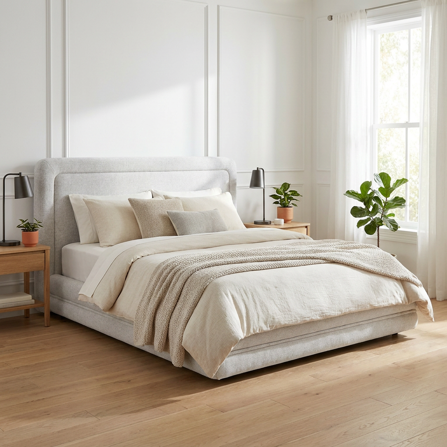 TORY UPHOLSTERED PLATFORM BED