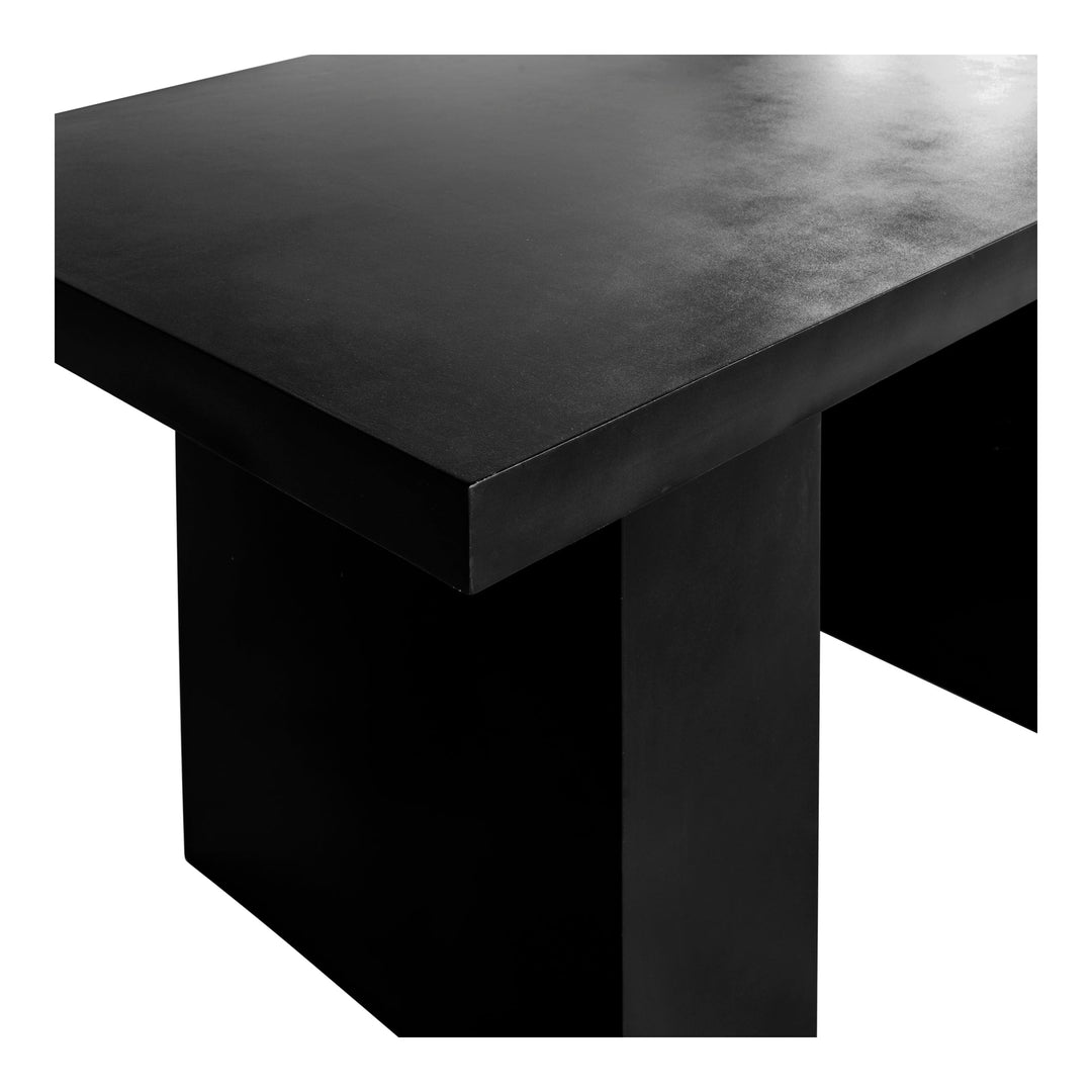 BLACK CONCRETE SLAB DINING TABLE