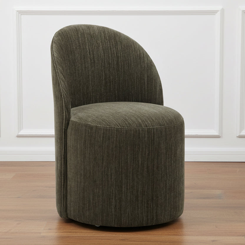 ROLL WITH IT DINING CHAIR: HERB GREEN CHENILLE