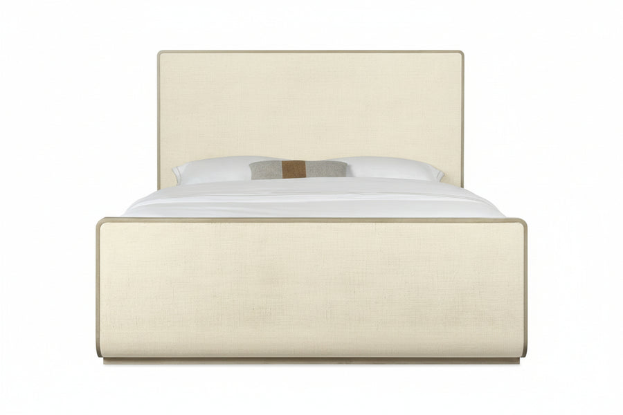 CASCADE BEACH BURLAP SLEIGH BED