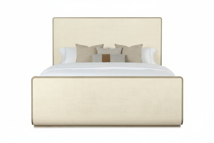 CASCADE BEACH BURLAP SLEIGH BED