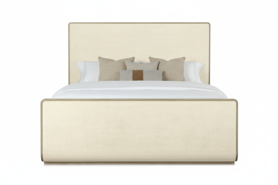 CASCADE BEACH BURLAP SLEIGH BED