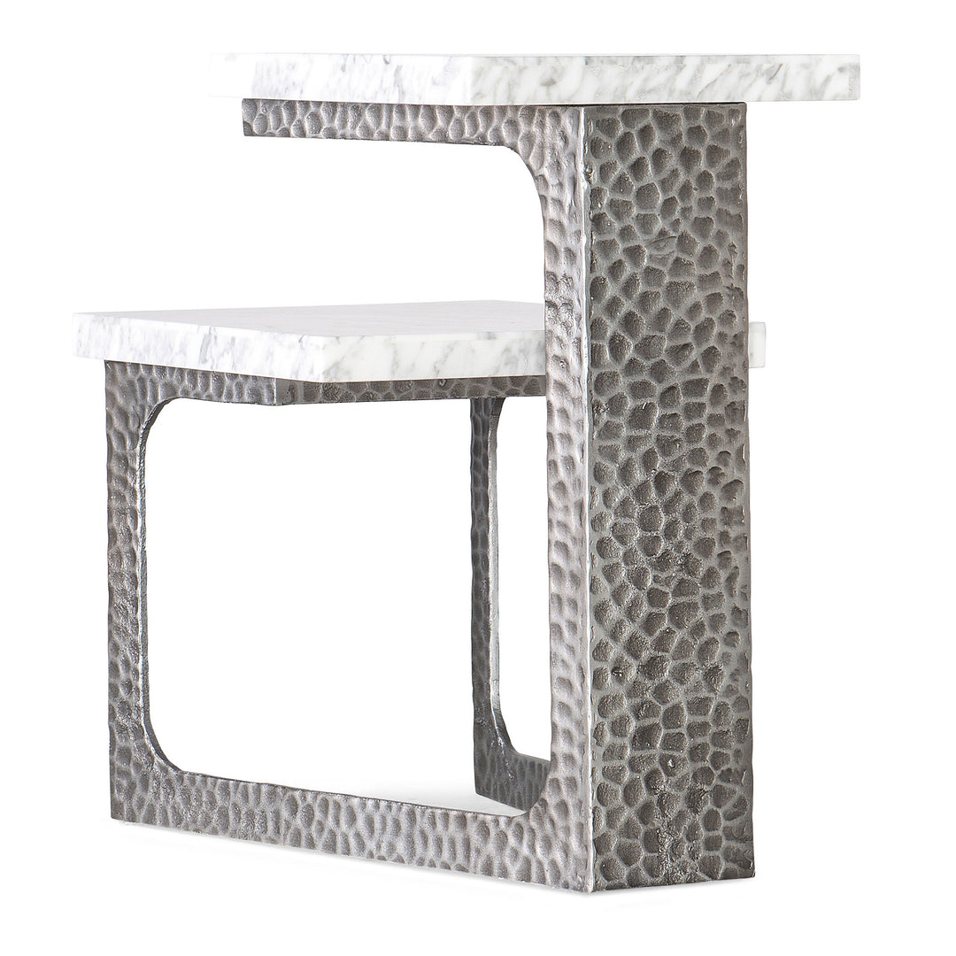 GEORGIE SILVER SIDE TABLE - Side View