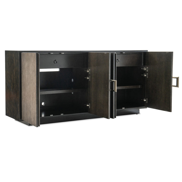 ASHER FOUR DOOR ENTERTAINMENT CREDENZA - Front View