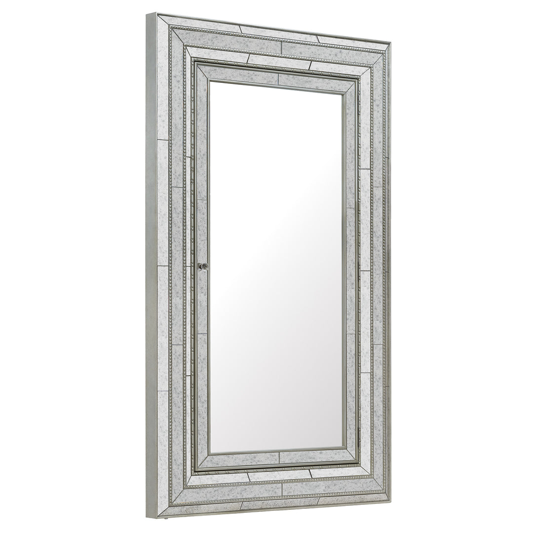 GLAMOUR FLOOR MIRROR WITH JEWELRY ARMOIRE STORAGE - Side View