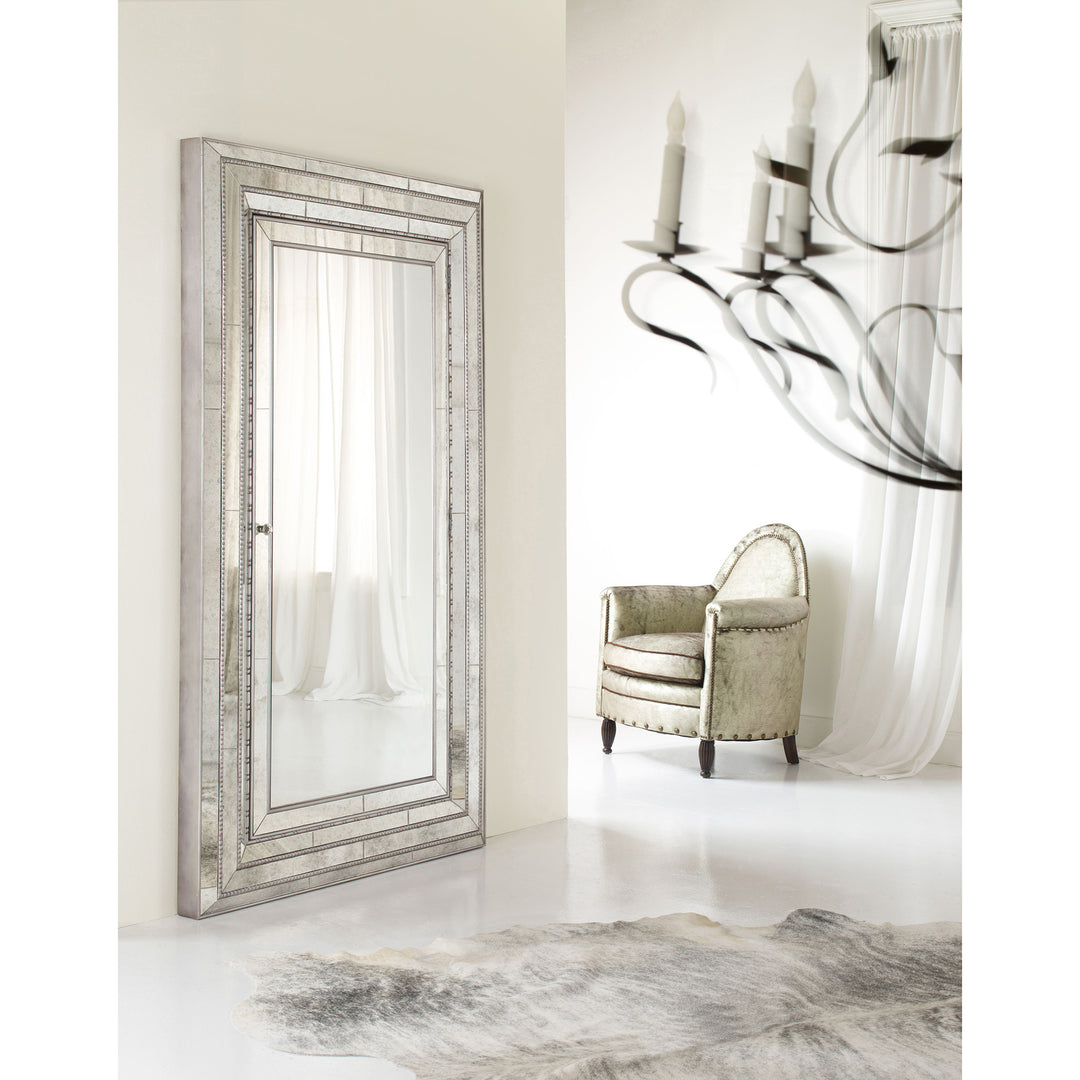 GLAMOUR FLOOR MIRROR WITH JEWELRY ARMOIRE STORAGE - Room View