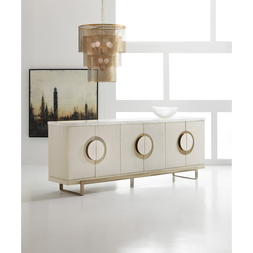 NOELLE CREAM FINISH CREDENZA - Room View