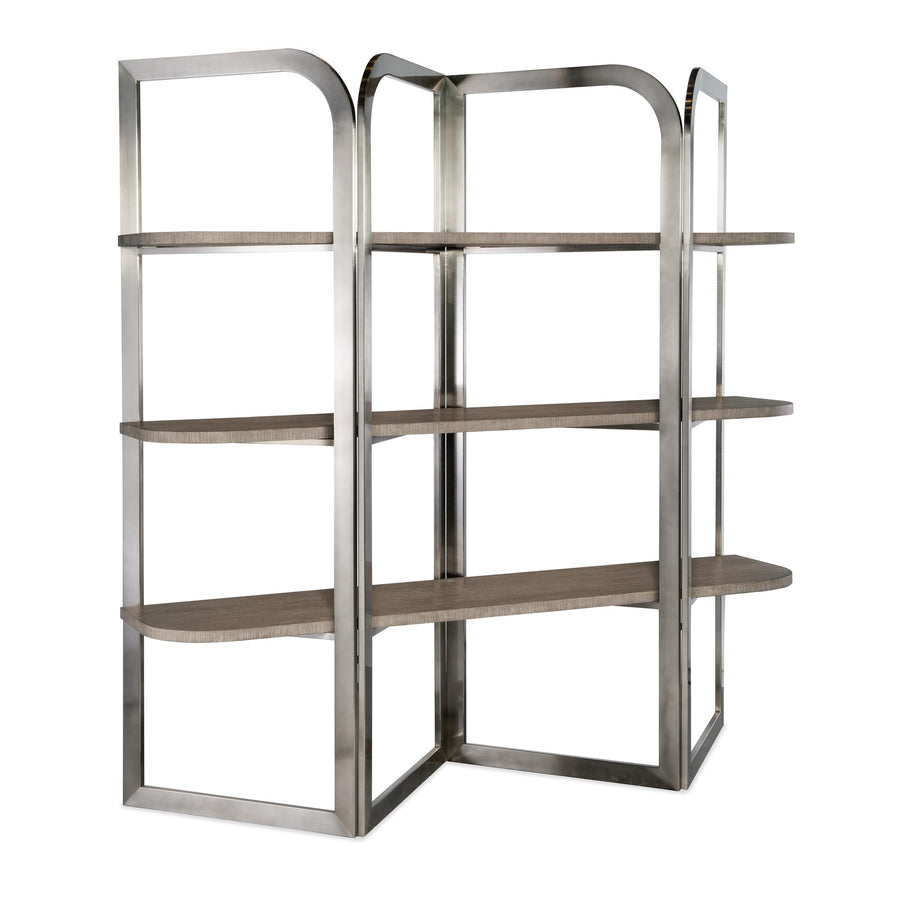 MODERN MOOD METAL FRAME ETAGERE - DARK BROWN - FRONT VIEW