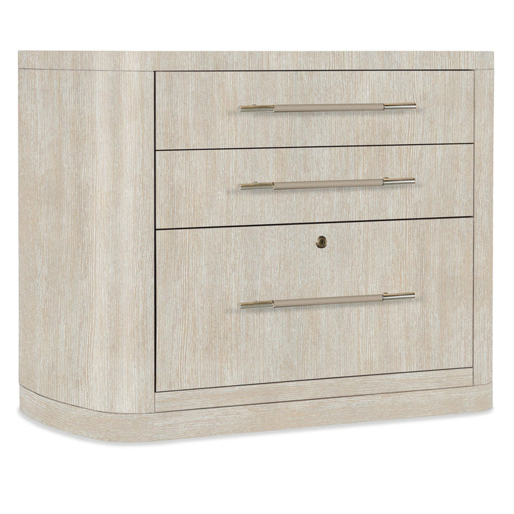 MODERN MOOD LATERAL FILE CABINET - LIGHT OAK  - SIDE VIEW