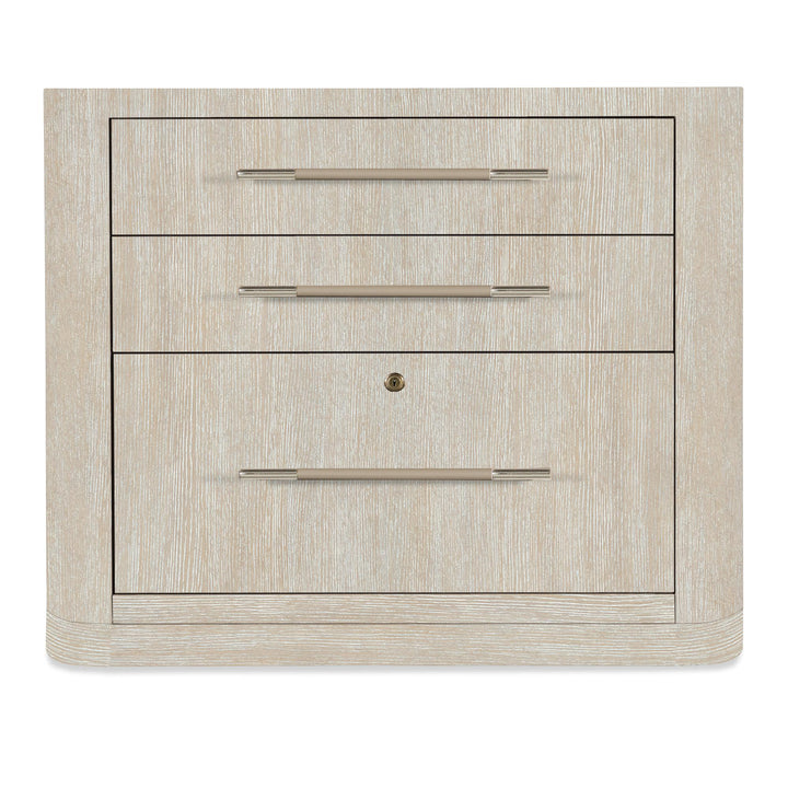 MODERN MOOD LATERAL FILE CABINET - LIGHT OAK  - FRONT VIEW