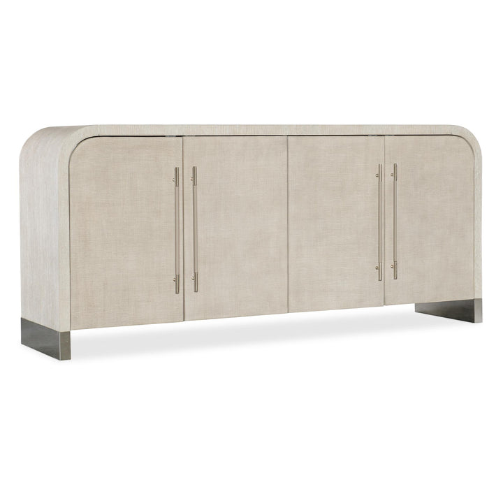 MODERN MOOD ARCHED RAFFIA MEDIA CREDENZA