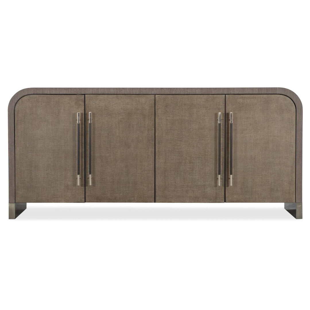 MODERN MOOD ARCHED RAFFIA MEDIA CREDENZA