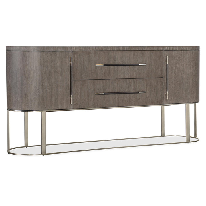 MODERN MOOD SERVER CABINET - DARK BROWN - FRONT VIEW