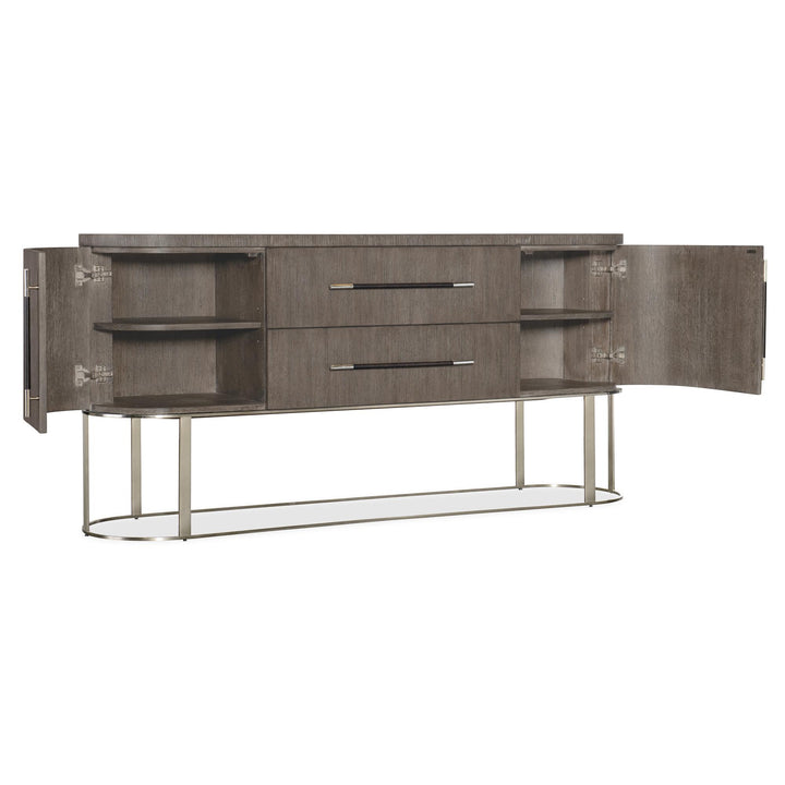 MODERN MOOD SERVER CABINET - DARK BROWN - FRONT VIEW