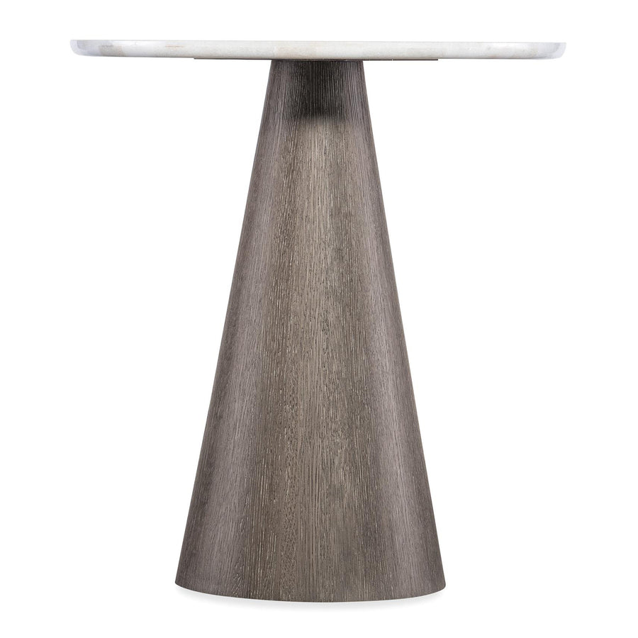 MODERN MOOD ROUND CONE SHAPE BASE ACCENT TABLE - DARK BROWN - FRONT VIEW