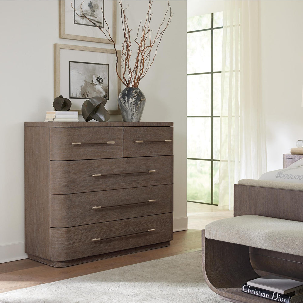 MODERN MOOD BACHELORS CHEST - DARK BROWN - FRONT VIEW