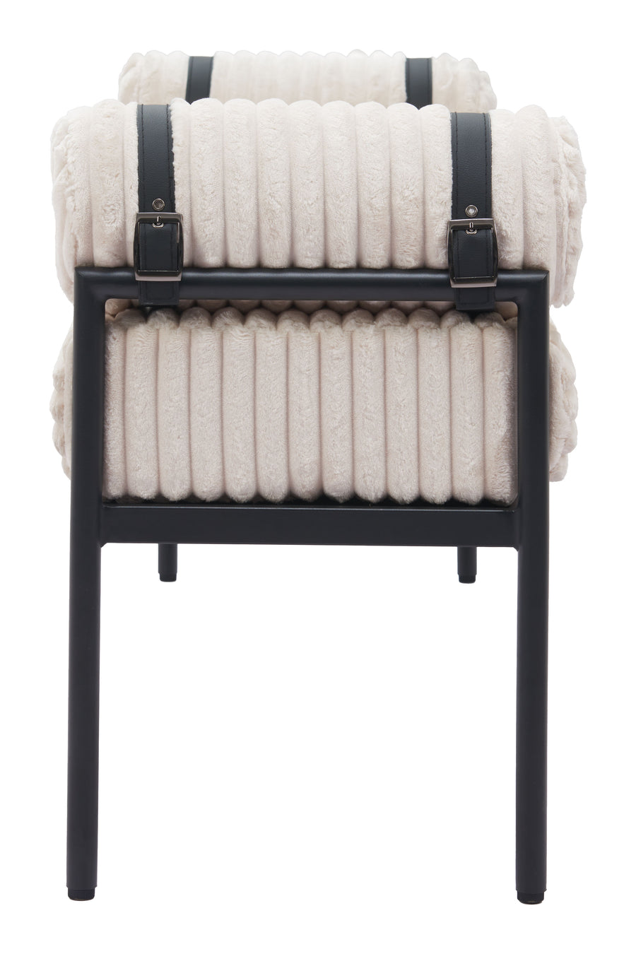 BARLOW BENCH: CREAM VELVETEEN CORDUROY