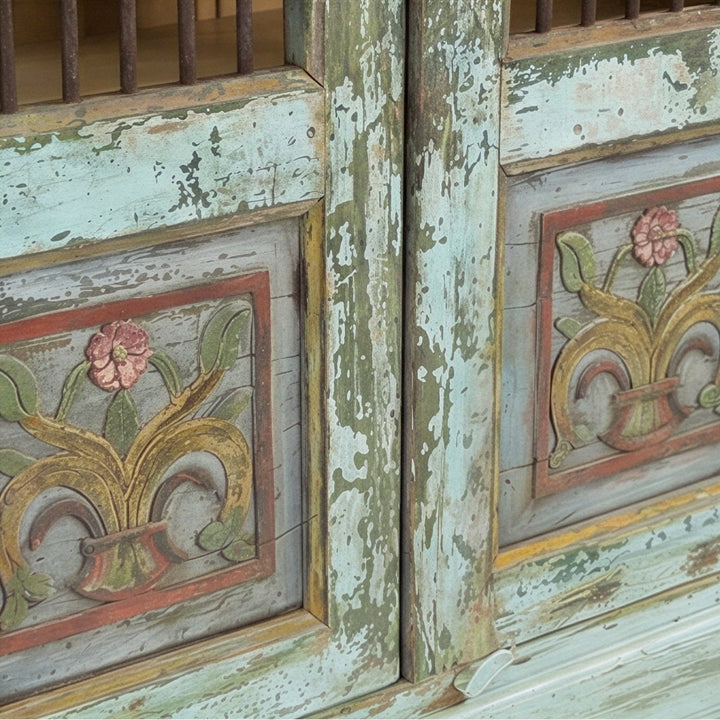 ANTIQUE JALI DOOR CABINET