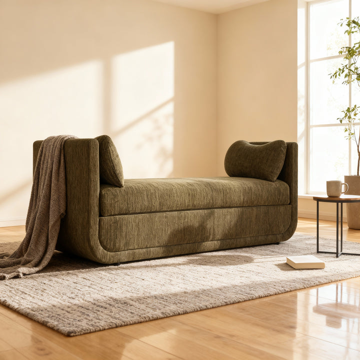 ABOUND CHENILLE UPHOLSTERED BENCH