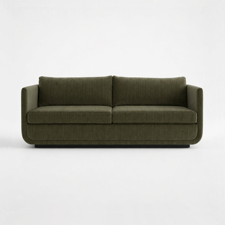 ABOUND MOSS GREEN CHENILLE UPHOLSTERED SOFA