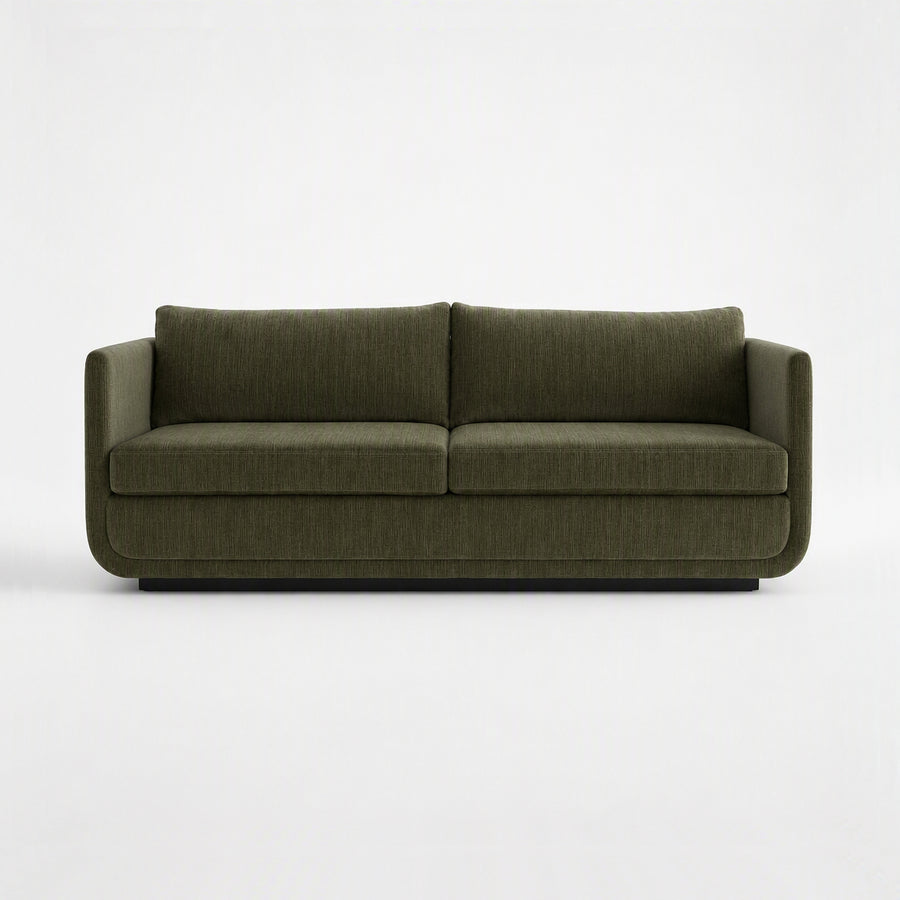 ABOUND MOSS GREEN CHENILLE UPHOLSTERED SOFA