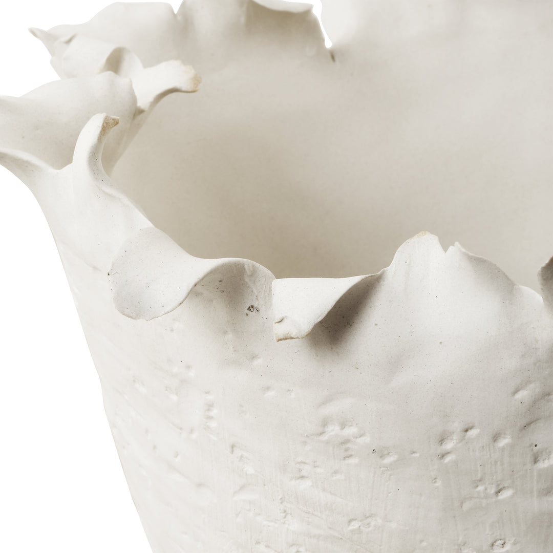 BLOSSOM TALL OFF-WHITE CERAMIC BOWL