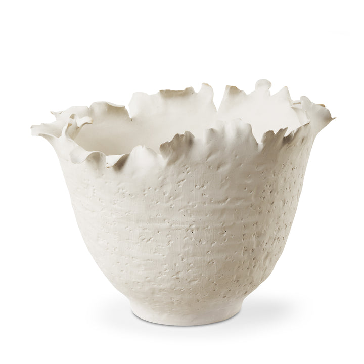 BLOSSOM TALL OFF-WHITE CERAMIC BOWL