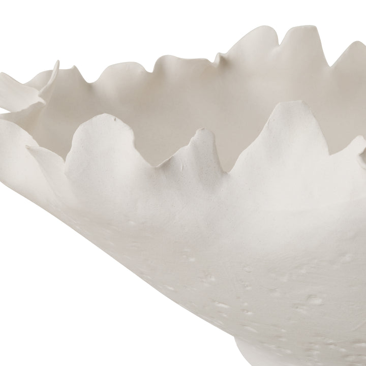 BLOSSOM SHORT OFF-WHITE CERAMIC BOWL