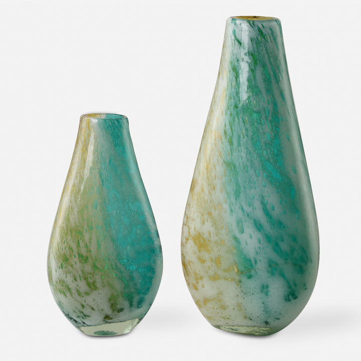 HIGH TIDE BUBBLE GLASS VASES | SET OF 2