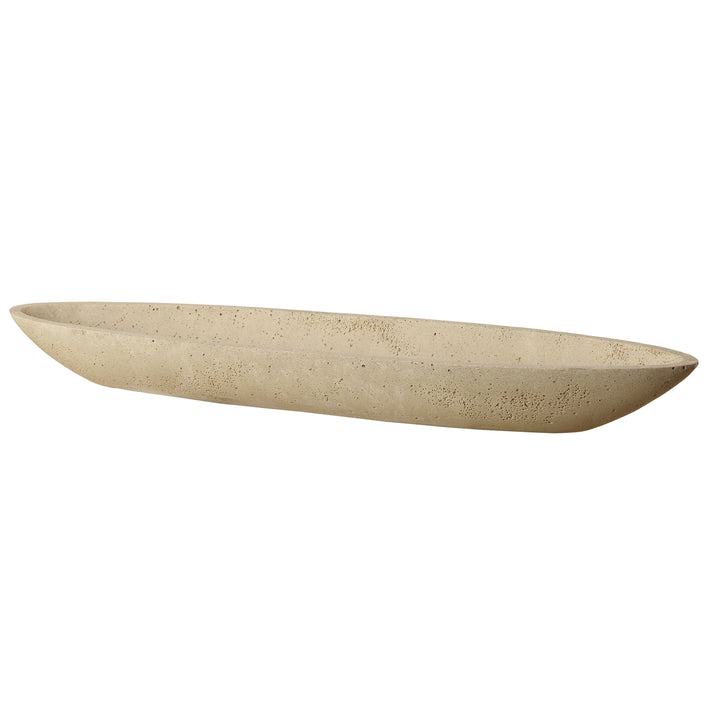 VESSEL CAST IVORY CANOE BOWL