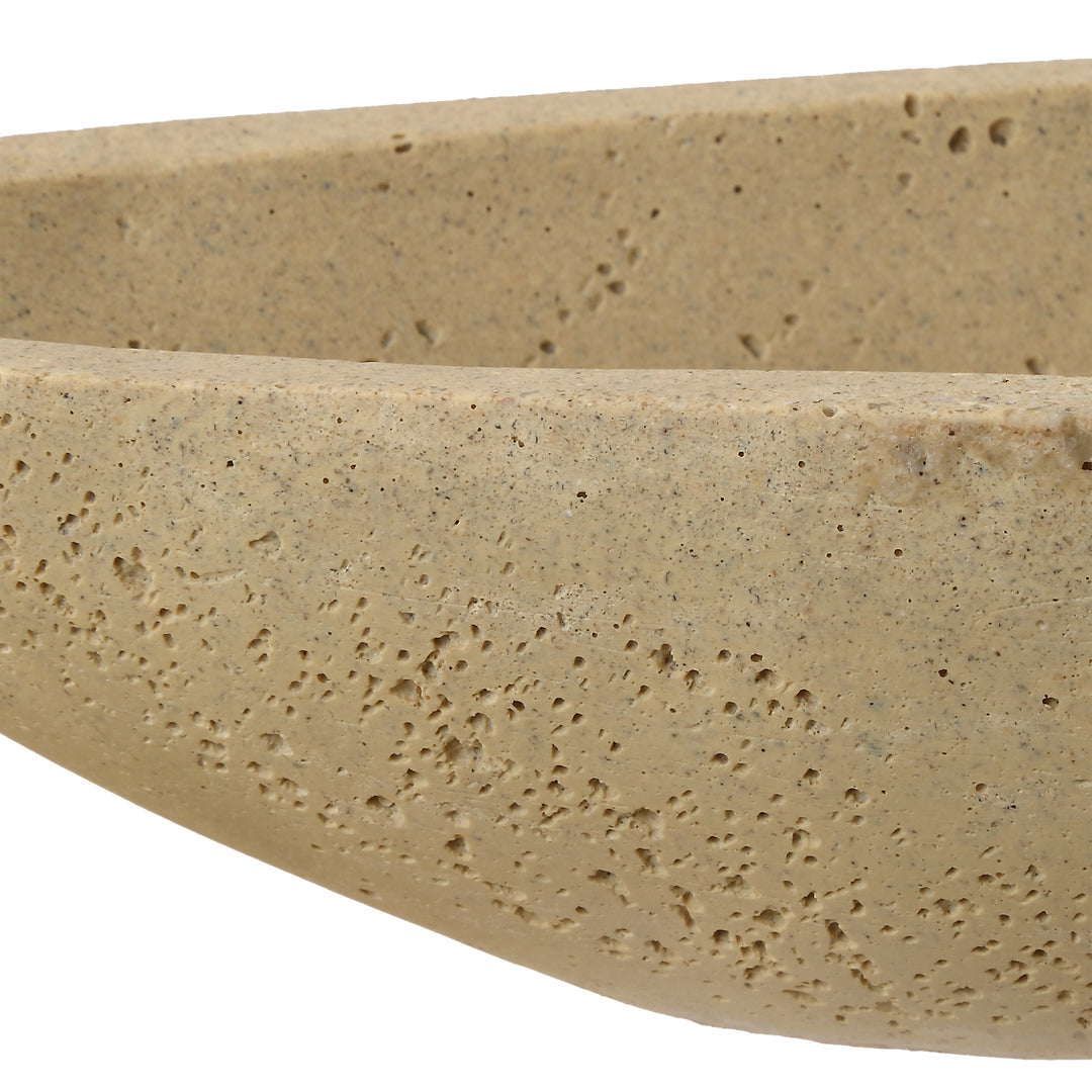 VESSEL CAST IVORY CANOE BOWL