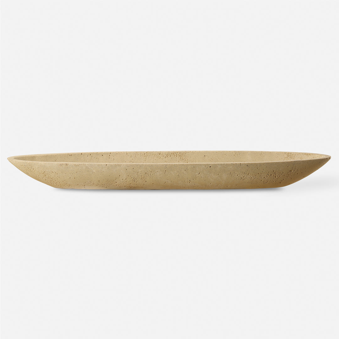 VESSEL CAST IVORY CANOE BOWL