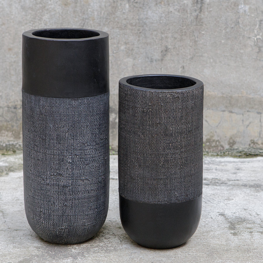 WOVEN SHADOW VASES | SET OF 2