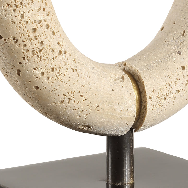 OVAL TRAVERTINE FUSION SCULPTURES