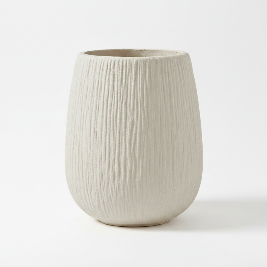 RUSTIC RIDGE OFF-WHITE OUTDOOR PLANTER