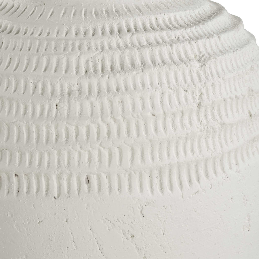 LUNA RIDGE WHITE CERAMIC VASE SET