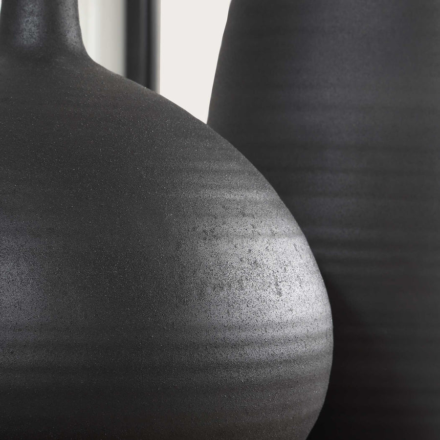 BOWER BLACK VASES | SET OF 2